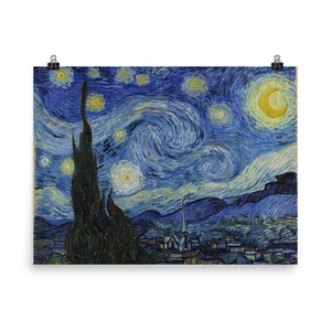 Mattes Poster „Die Sternennacht“ von Vincent Van Gogh