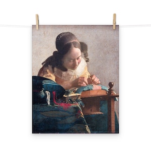 The Lacemaker by Johannes Vermeer Matte Poster