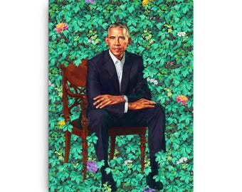 Presidente Barack Obama por Kehinde Wiley Canvas