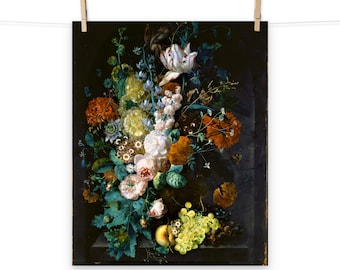 マルガレータ・ハヴァーマン：花瓶の花（1716年） - ジクレー版画