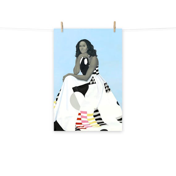 Amy Sherald ミニポスター First Lady Michelle Obama by Amy Sherald Luster Poster - Etsy