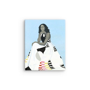 First Lady Michelle Obama by Amy Sherald Canvas Poster