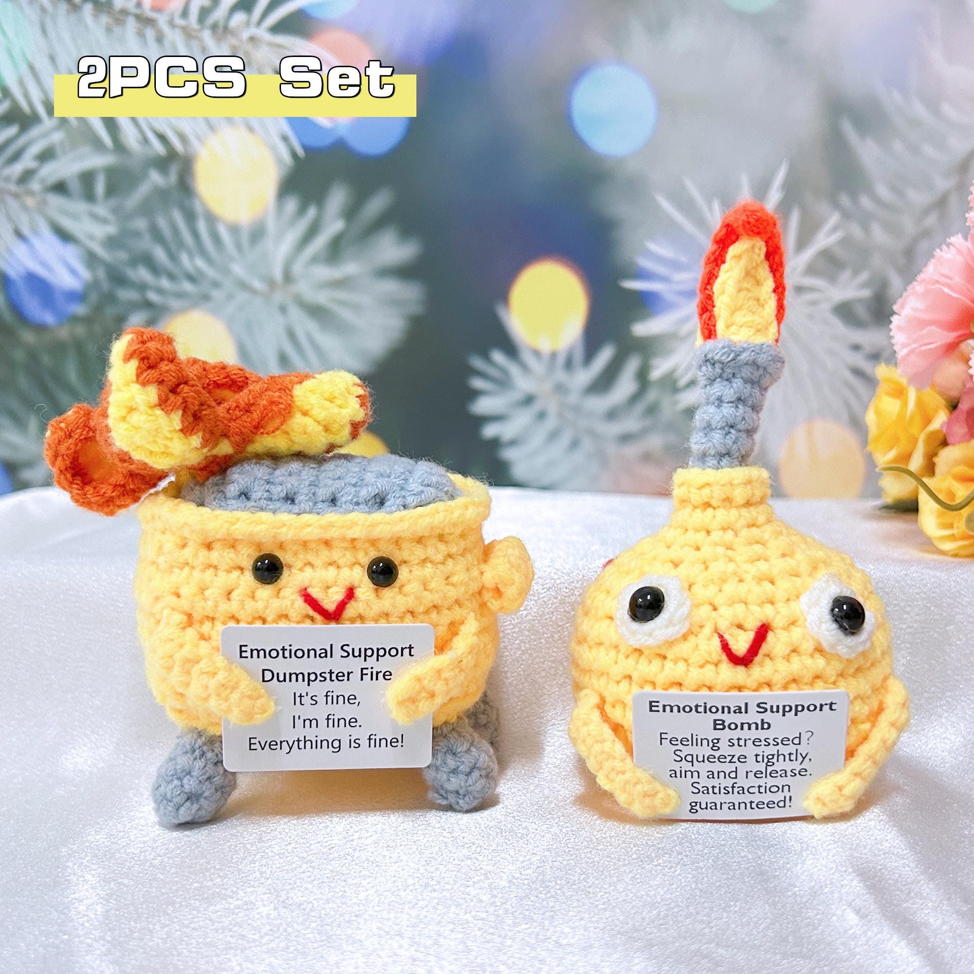 KivTovMo 5PCS Handmade Crochet Bomb Decor - Funny Stress Relief Gift, Desk & Home Decor, Emotional Support Toy - View #6