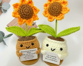 Tournesol Positif, Tournesol De Soutien Émotionnel, Pocket Hug Positive Tournesol Creative Tricoté, Poupée Cadeau de Courage, Récupération Rapide Tournesol Positif, Tournesol De Soutien Émotionnel, Pocket Hug Positive Tournesol Creative Tricoté, Poupée Cadeau de Courage, Récupération Rapide