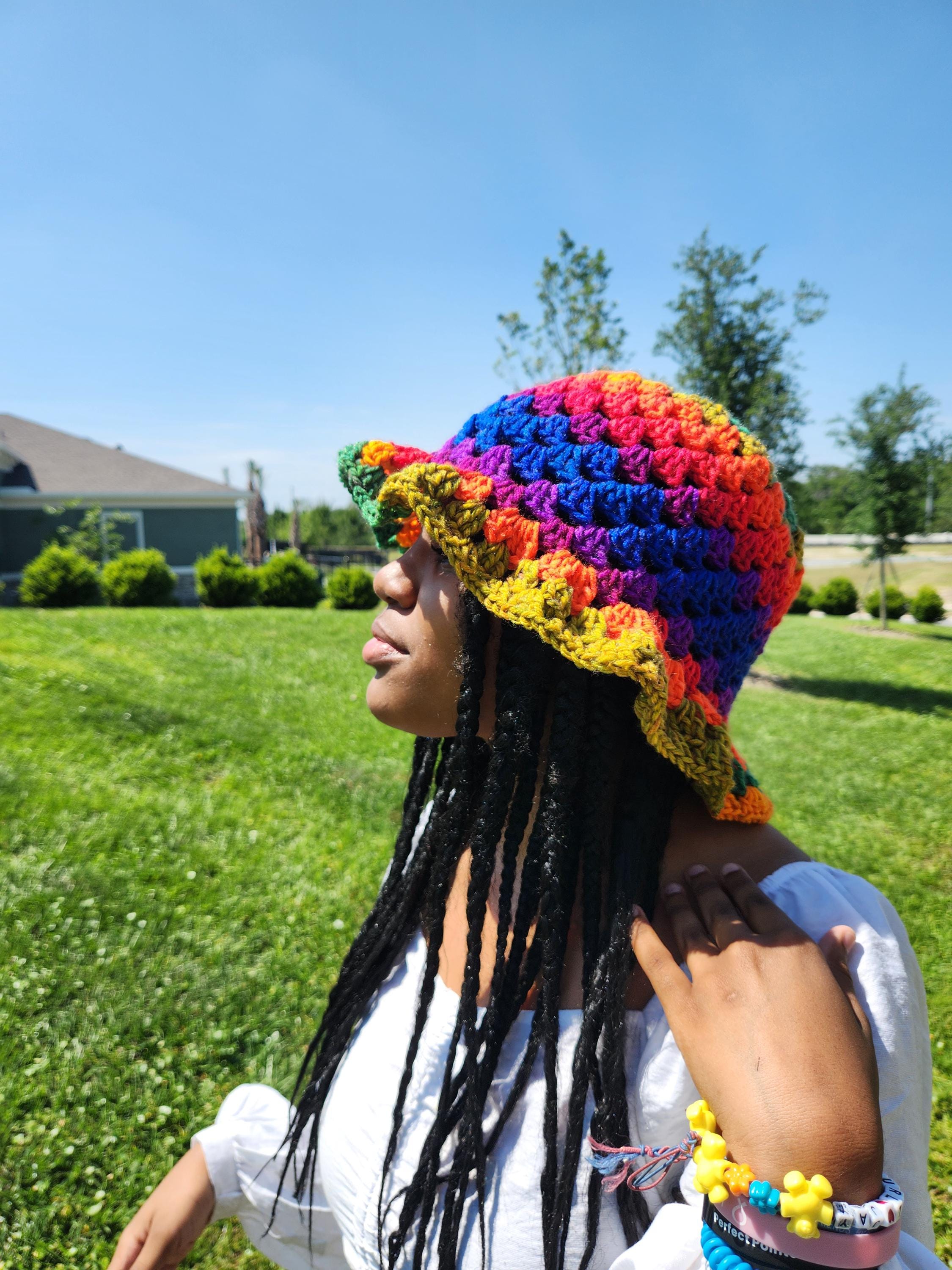 Crochet Granny Stitch Bucket Hat