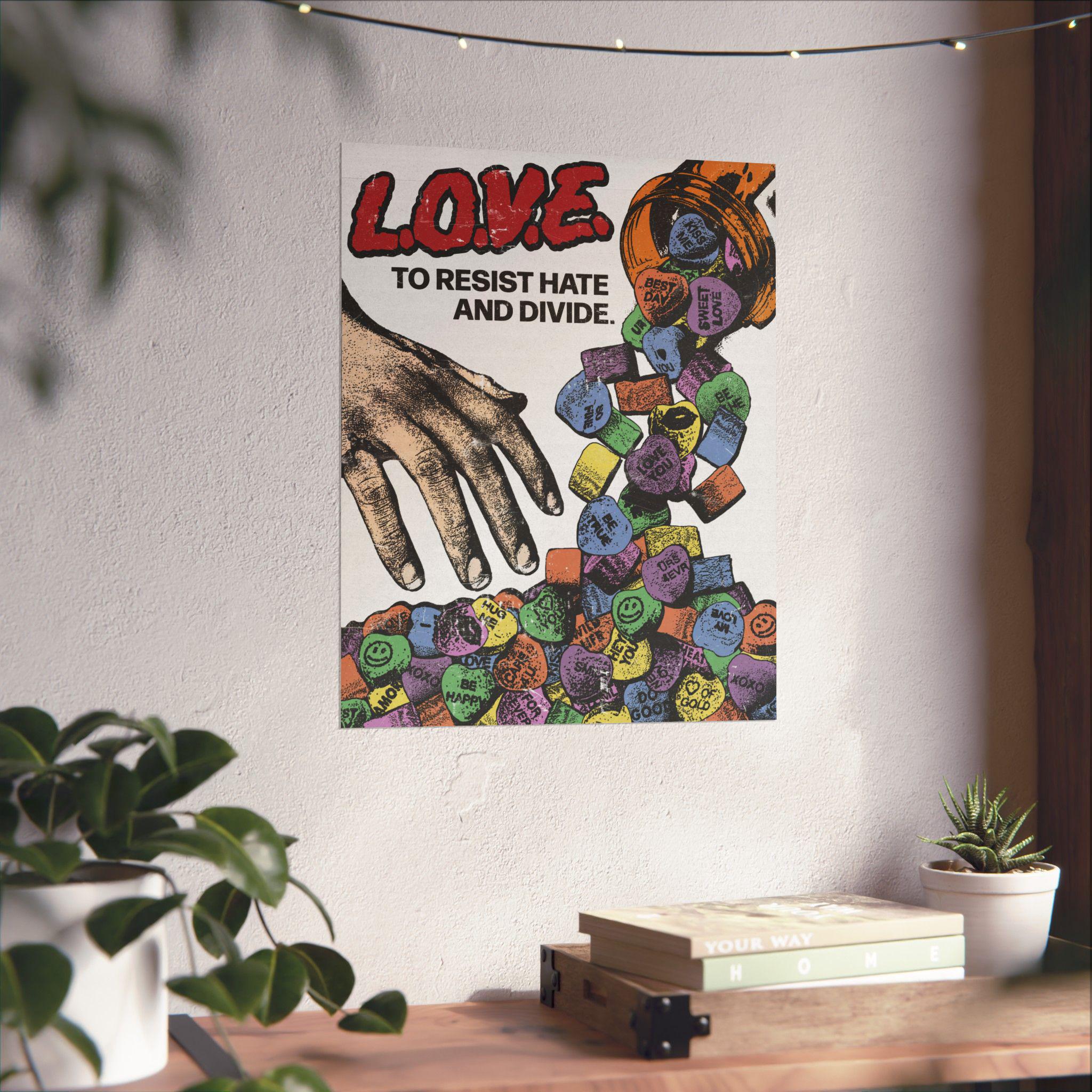 L.O.V.E. Vintage Style Poster [D.A.R.E. Bootleg] - Etsy