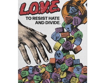 L.O.V.E. Vintage Style Poster [D.A.R.E. Bootleg]