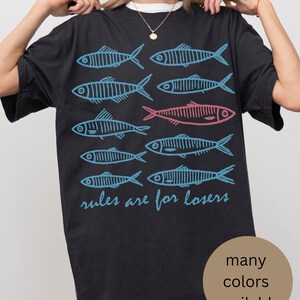 Summer Graphic Tee Comfort Colors, Fisherman Aesthetic, Sardine TShirt, Vintage Fish Shirt, Beachy Coastal Tshirt, Oceancore Gift Her or Him