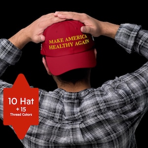 Custom Embroidered Make America Healthy Again Dad Hat MAHA Hat RFK Jr Trump Kennedy Hat Robert Kennedy Baseball Cap Gift for Her Him 2024