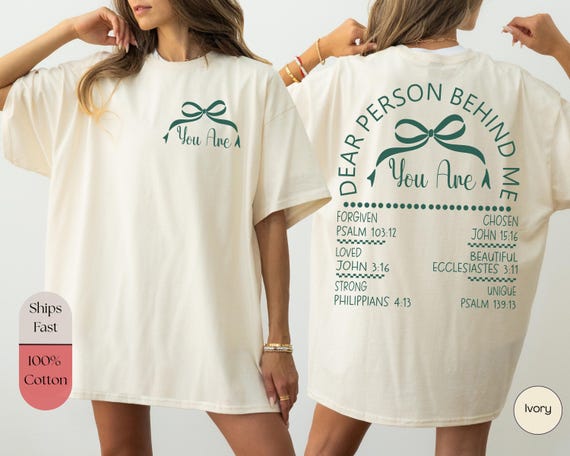 Christmas Gift for Her Tshirt, Bible Study Tee Shirt, Dear Person