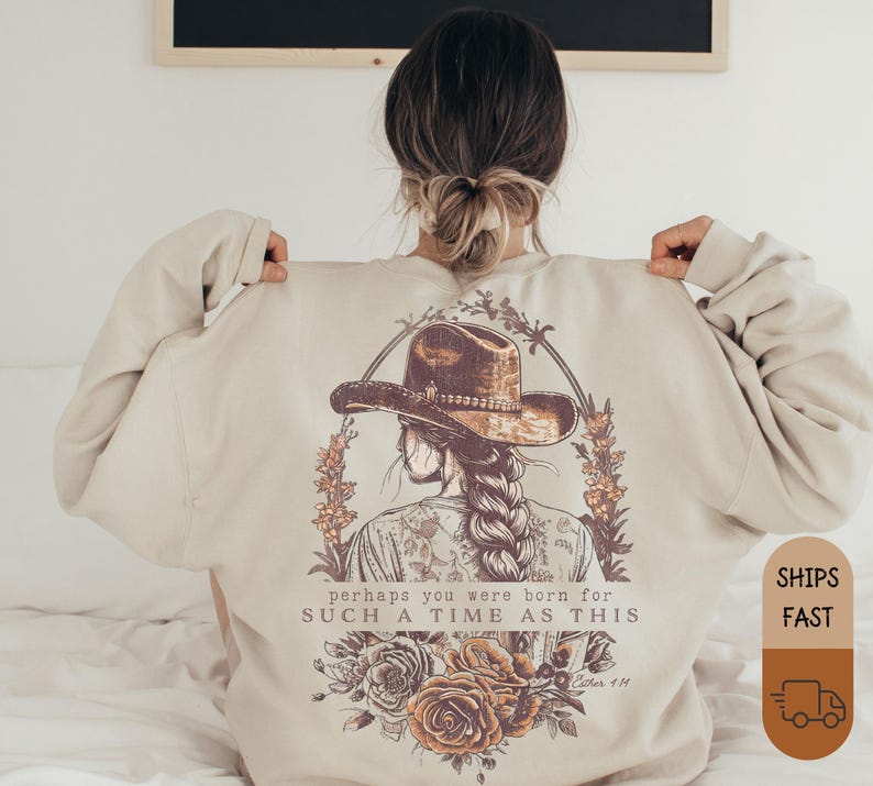 Christian apparel with floral Esther design