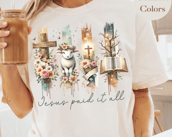 Jesus Paid It All Retreat Shirt, Christian Women’s Tee, Church Group TShirt, Faith Retreat Bible Study T-Shirt, Christian Fellowship Gift