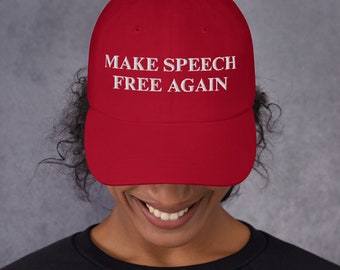Gestickte Papa Hut Make Speech wieder frei Demonstriert Cap Republikaner Konservative Snapback Hut Geschenk für Sie Geschenk für Ihn Mom Dad Großeltern
