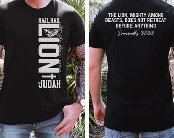 Jezus is koning Bella canvas T-shirt, leeuw van Juda T-shirt, shirt christelijk leeuw, T-shirt bijbelvers, getrouwe streetwear, spreuken cadeau hem
