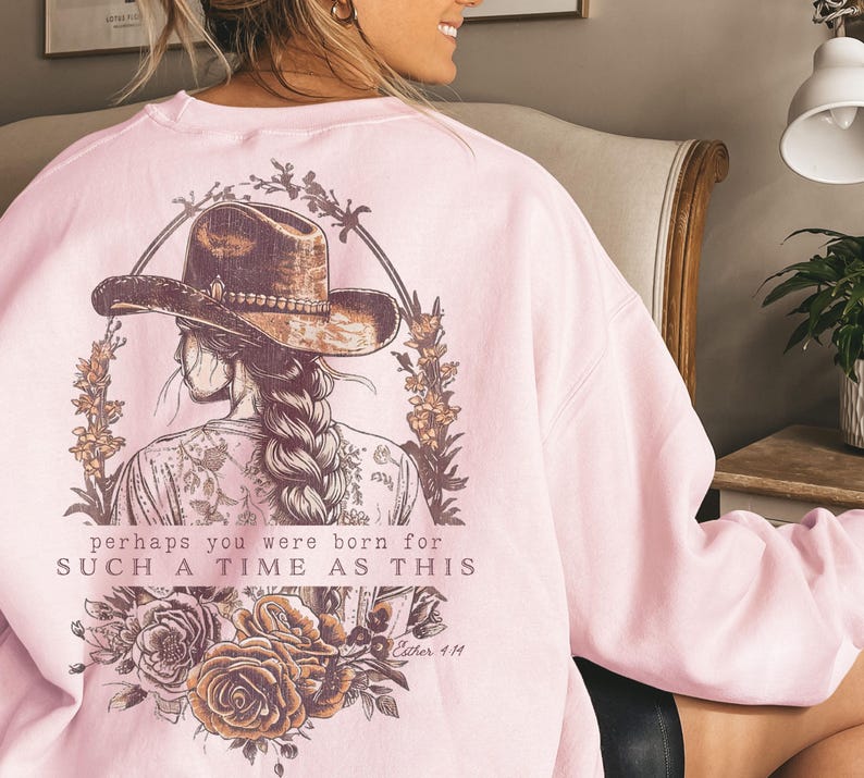 Vintage floral western style Christian shirt