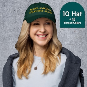 Custom Embroidered Make America Healthy Again Dad Hat MAHA Hat RFK Jr Trump Kennedy Hat Robert Kennedy Baseball Cap Gift for Her Him 2024