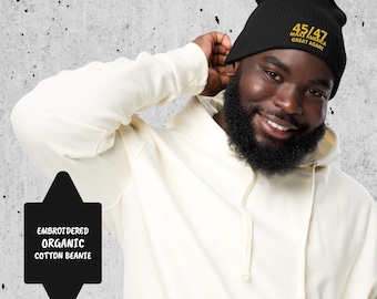 Trump MAGA Beanie Vaterländischer Fan Wintermütze Geschenk für Sie oder Ihn Konservative 45/47 Fanmütze Warme Strickmütze Make America Great