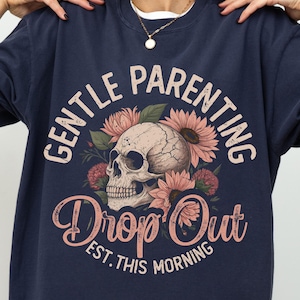 Tired Mom Oversized Tee, Exhausted Mom Graphic Shirt, Funny Mom Wife Gift, Comfort Colors Tired Mom TShirt, Gentle Parenting Humor Tee Shirt