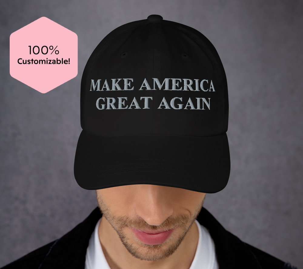 Bestickter dunkler MAGA-Hut