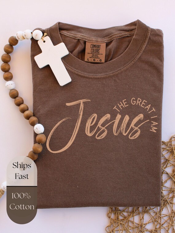 Comfort Colors Jesus Shirt, Bible Study Tee, Christian Gift Apparel, Faith Graphic Tee, Scripture Shirt for Church