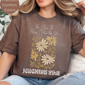 Worship outfit tee with a faith-based Jesus design, a stylish and meaningful Comfort Colors Christian shirt for religious women.