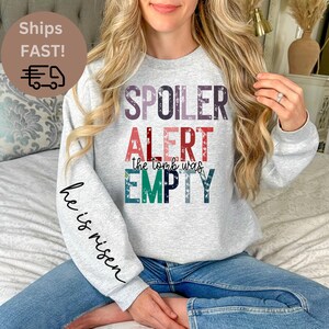 Christianity Easter Pullover, He Is Risen, Faith-Based Religious Sweatshirt, Gift for Women, Jesus Graphic Top