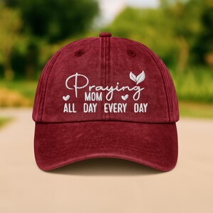 Betende Mama Mütze: Vintage Bestickte Baumwoll Baseballmütze, Weihnachtsgeschenk für Sie