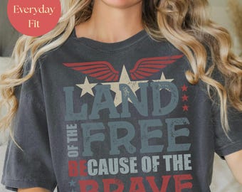 Air Force Navy Army Tee, Comfort Colors Military Pride Tshirt, Patriotic Gift for Her or Him, 4th of July Shirt, Independence Day T-Shirt