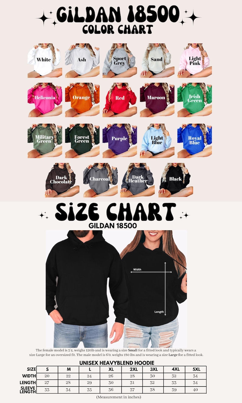 a poster with a woman and a man wearing sweatshirts