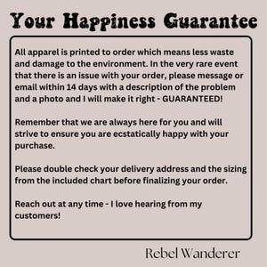 a sign that says, your happiness guarantee