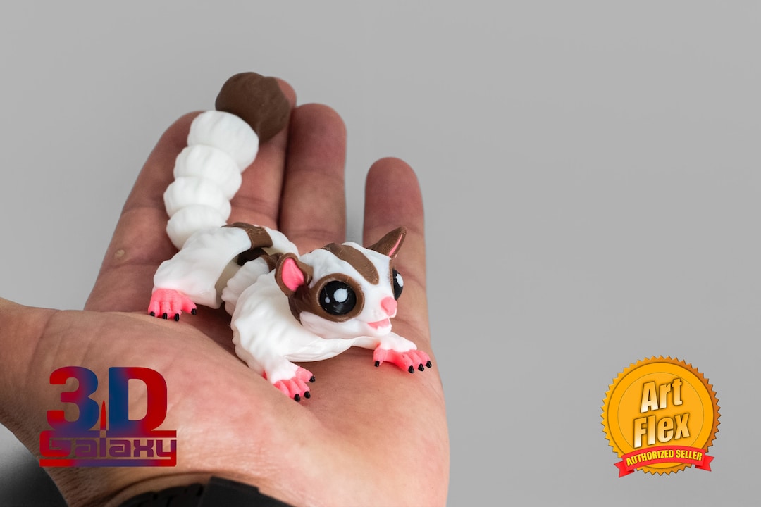 3D Printed Articulated Sugar Glider: Flexible Fidget Toy - Etsy