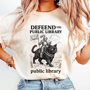 Defend Your Local Library Comfort Colors Shirt, Librarian Tshirt, Death Metal Shirt, Dark Academia Tee Shirt, Gifts for Librarians