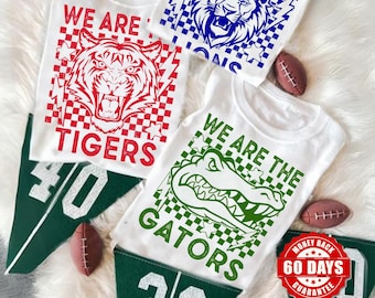 Custom Vintage Checkerboard We Are Mascot School Name Shirt, Baseball Team Mascot Shirt, Custom Baseball Mascot Retro Shirts, Mascot shirt