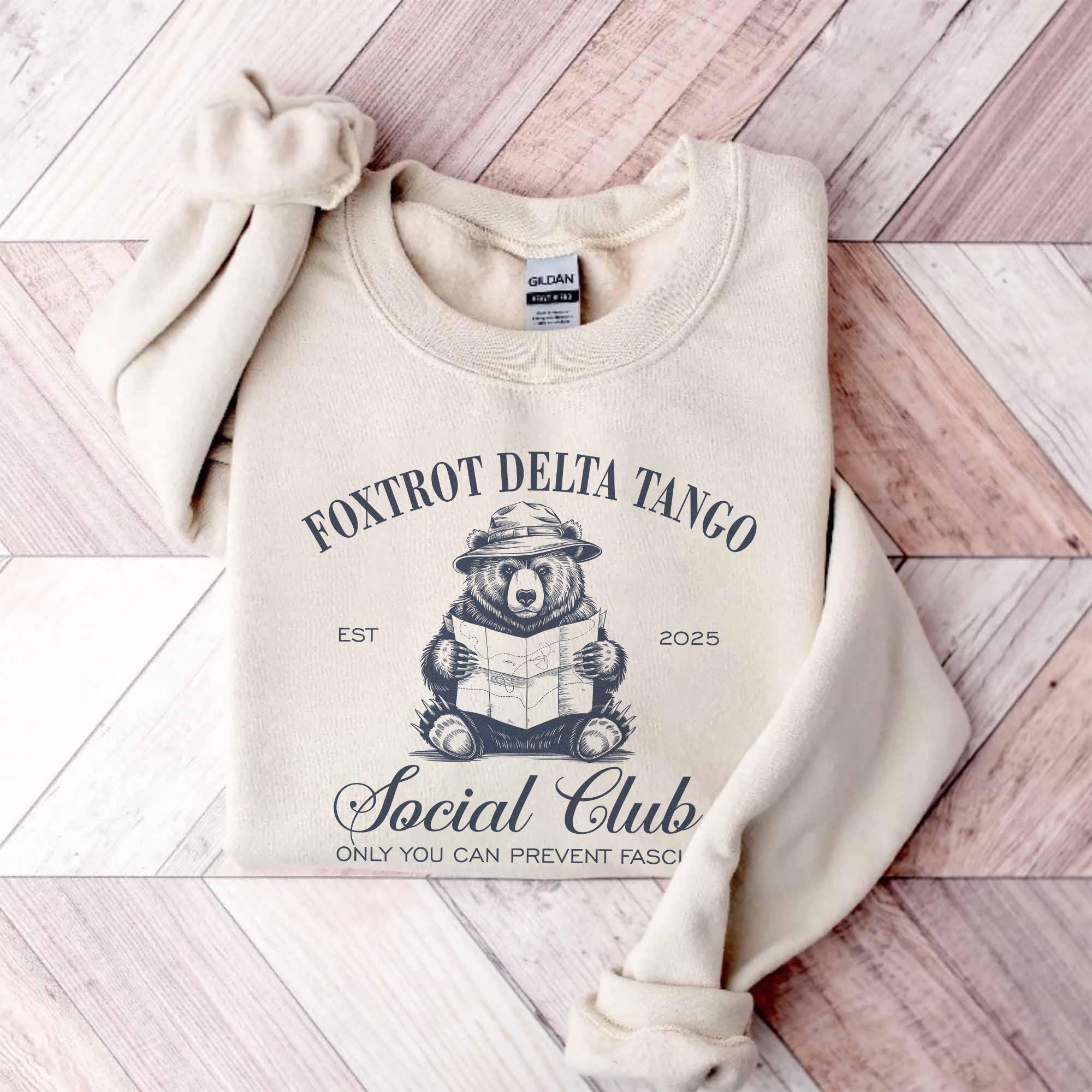 Foxtrot Delta Tango Shirt, Social Club Bear Shirt, Anti