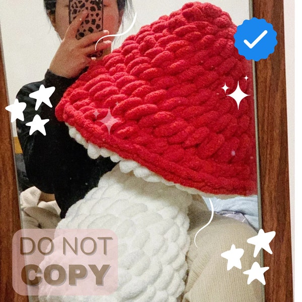 Giant Crochet Mushroom Pattern, Giant Mushroom Pillow Crochet Pattern, The Original Giant Crochet Mushroom Pillow, Giant Mushroom, Handmade