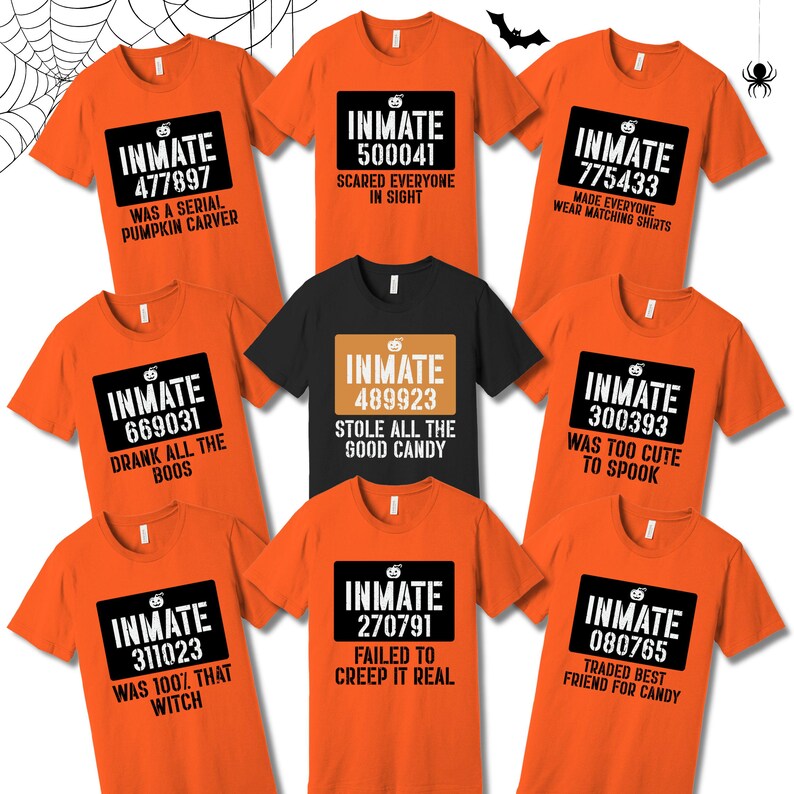 Custom Basketball Softball Halloween Shirts, Inmate Matching Halloween