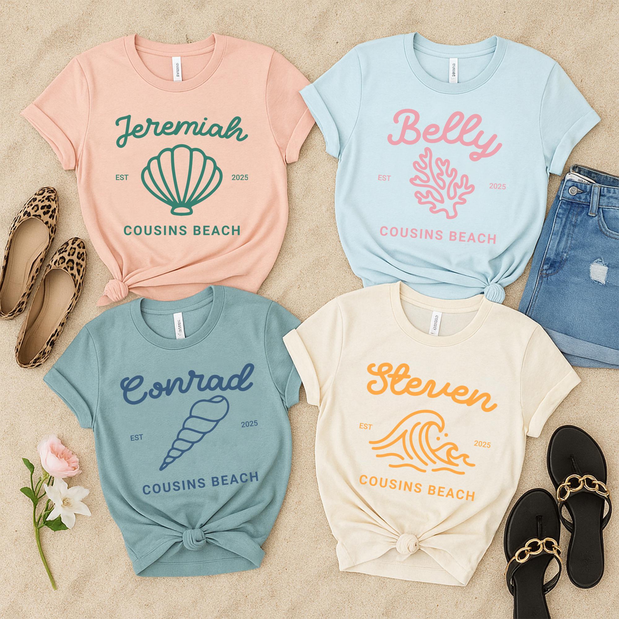 Custom Cousins Beach Shirt, the Summer I Turned Pretty Shirt, Team Conrad Team Belly Team Jeremiah, East Coast Beach Shirt Summer Shirt
