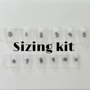 Sizing kit for press on nails, square, almond, stiletto, different shapes available