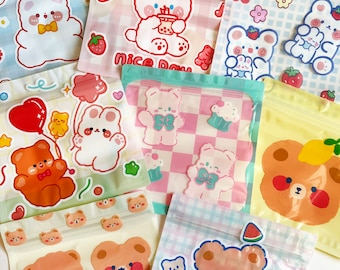 Cute Bunny & Bear Favor Bags (Set of 16)