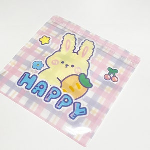 8 Cute ziplock bags / storage bag / mini goodie bag / gift bag / storage bag / plastic bag / candy bag / mini chocolate bag / Easter