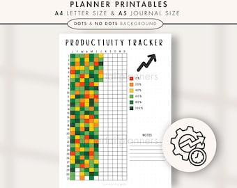 Productivity Tracker | Printable Journal Page | Productivity Log | Habit Tracker | Productivity Journal | Printable Worksheet | Tracker