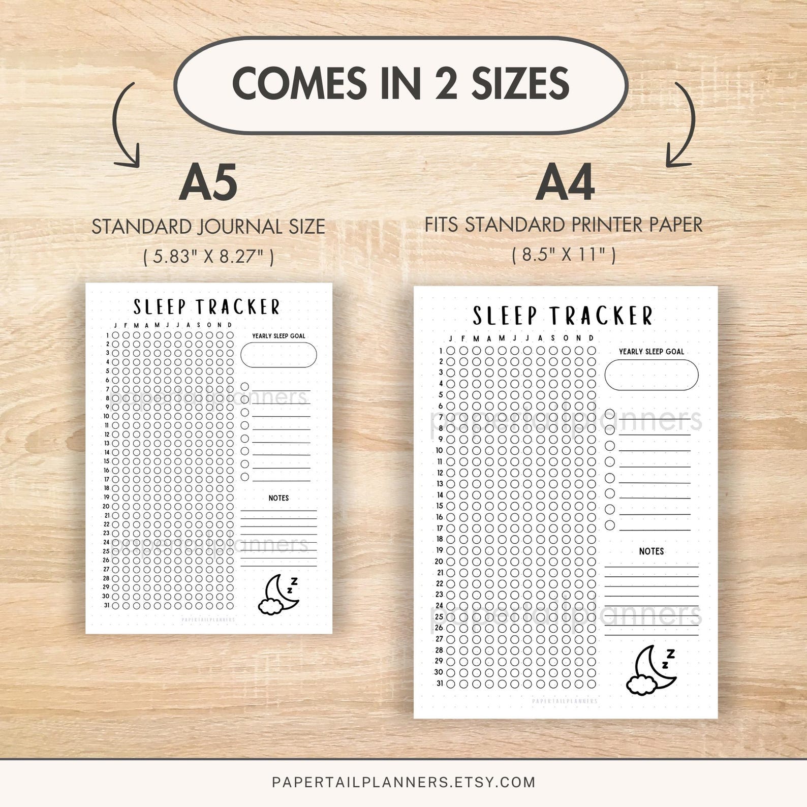Sleep Tracker | Printable Journal Page | Sleep Log | Habit Tracker ...