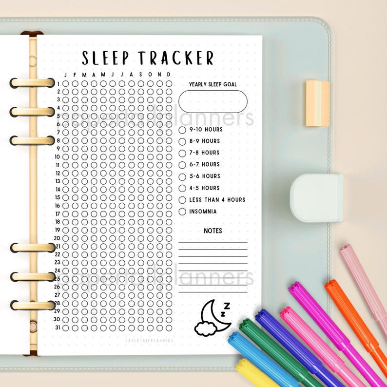 Sleep Tracker | Printable Journal Page | Sleep Log | Habit Tracker ...