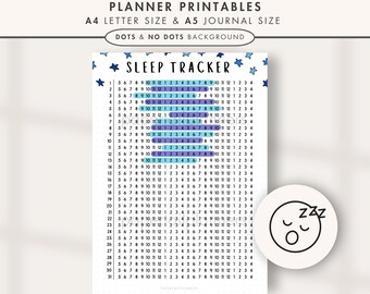 Sleep Tracker | Printable Journal Page | Planner Page |Daily Tracker | Monthly Tracker | Productivity Tracker | Health Tracker | Health Log