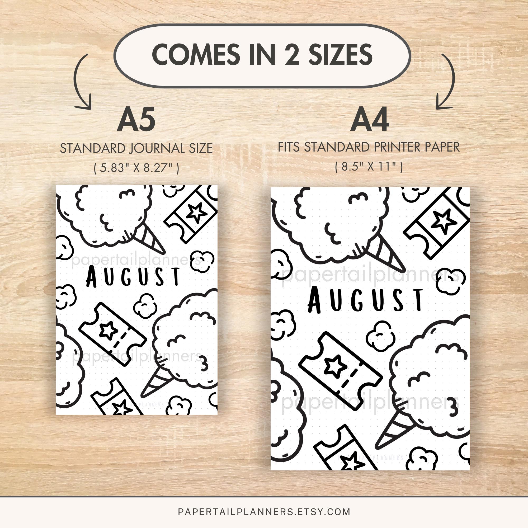 August Cover Pages Bundle | 12 Month Cover Pages | Printable Title Page ...