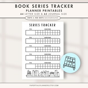 Book Series Tracker | Printable Journal Page | Series Tracker | Reading Log | Printable Planner Page | Reading Challenge | Reading Tracker