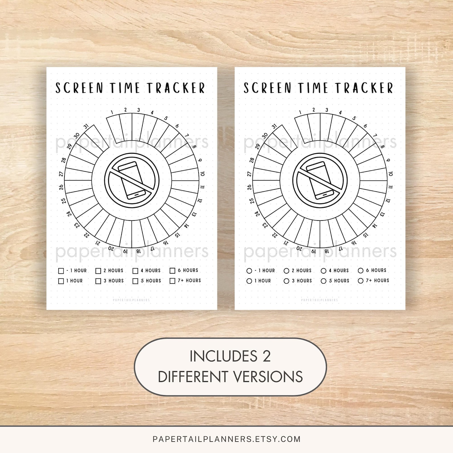 Monthly Screen Time Tracker Printable: Habit & Phone Log (A4/A5 Digital ...