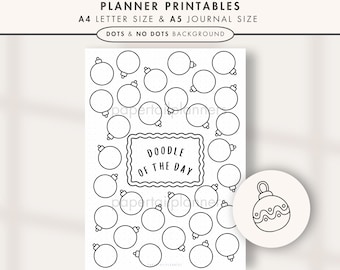 Ornament Doodle Of The Day | Printable Journal Page | Drawing Of The Day | Daily Drawing | Daily Doodle | Doodle Challenge | Monthly Tracker