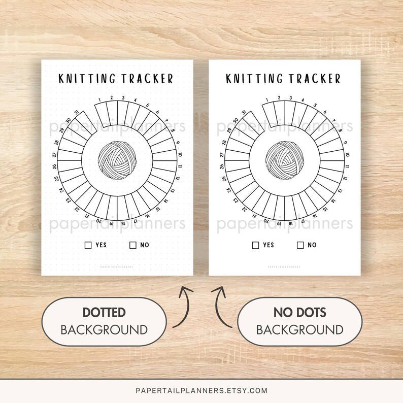Knitting Tracker | Printable Journal Page | Monthly Tracker | Habit ...