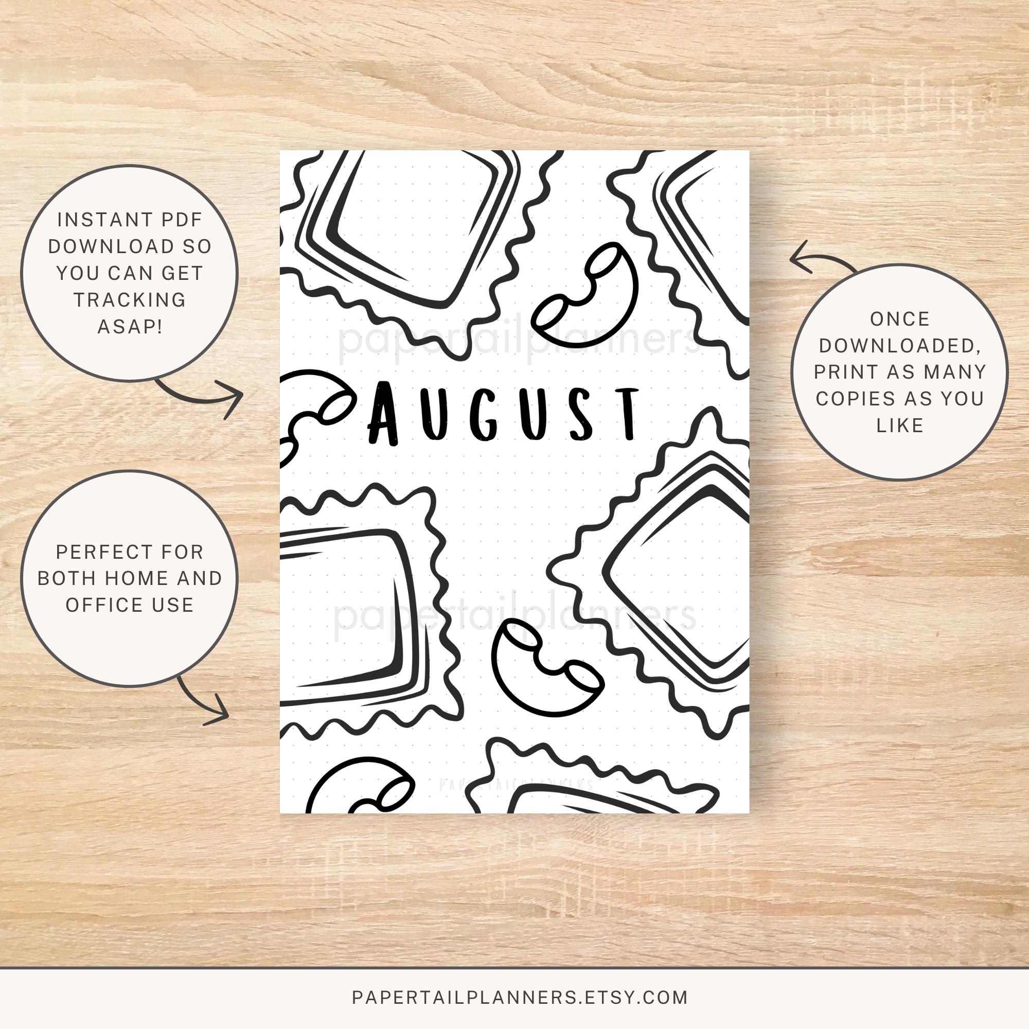 August Cover Pages Bundle | 12 Month Cover Pages | Printable Title Page ...